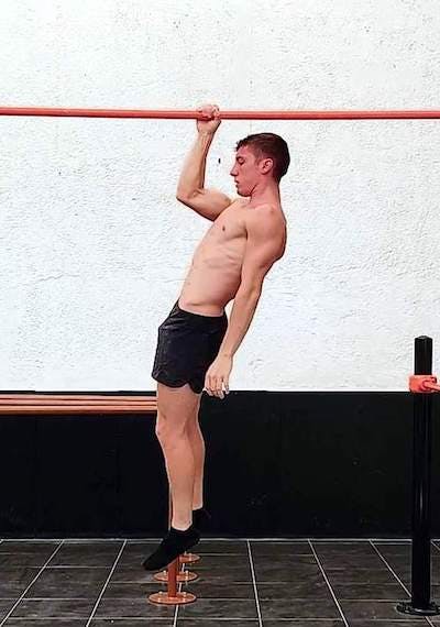Isometric 1 arm up-middle-down pull-up
