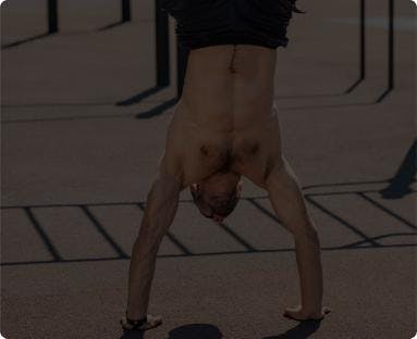 Handstand by strength